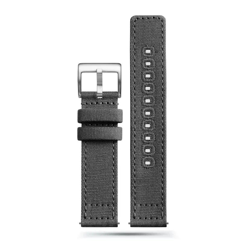 Quick Release Canvas Nylon Watch Strap with Brushed Buckle