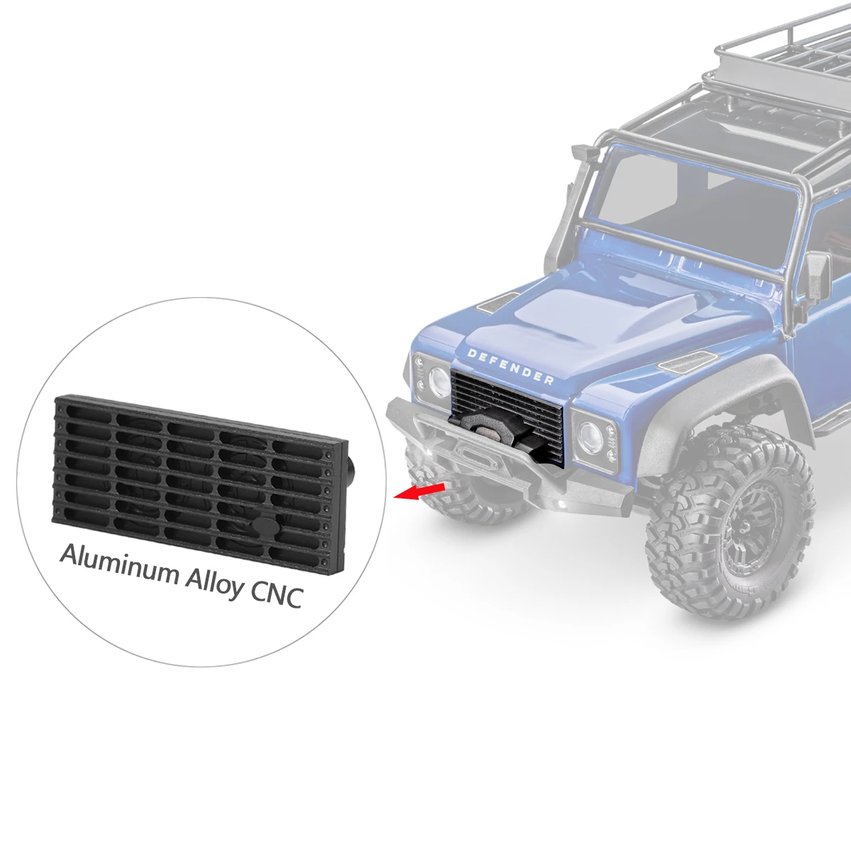 Paraurti Anteriore E Posteriore In Alluminio Nero Per Modellino RC Axial SCX10 1:10, AXspeed - copertina