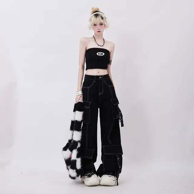 Wide Leg Baggy Cargo Pants 4