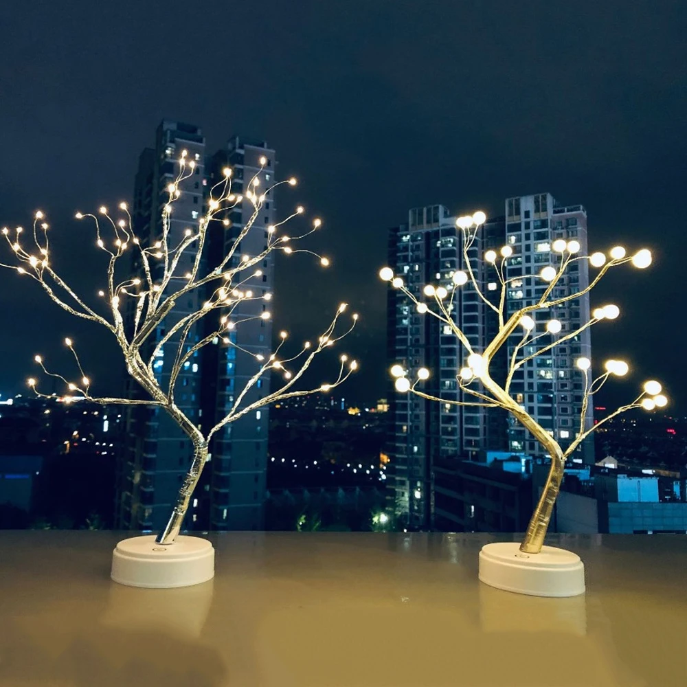 LED Tree Table Lamp Adjustable Tree Branch Desktop Night Light Battery Powered DIY Tree Table Light Home Decoration Ornaments