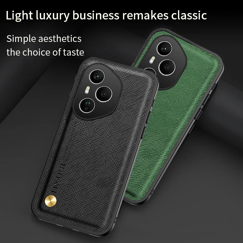 Luxury Cross Pattern Matte Leather Shockproof Case with Soft Bumper Protective Cover