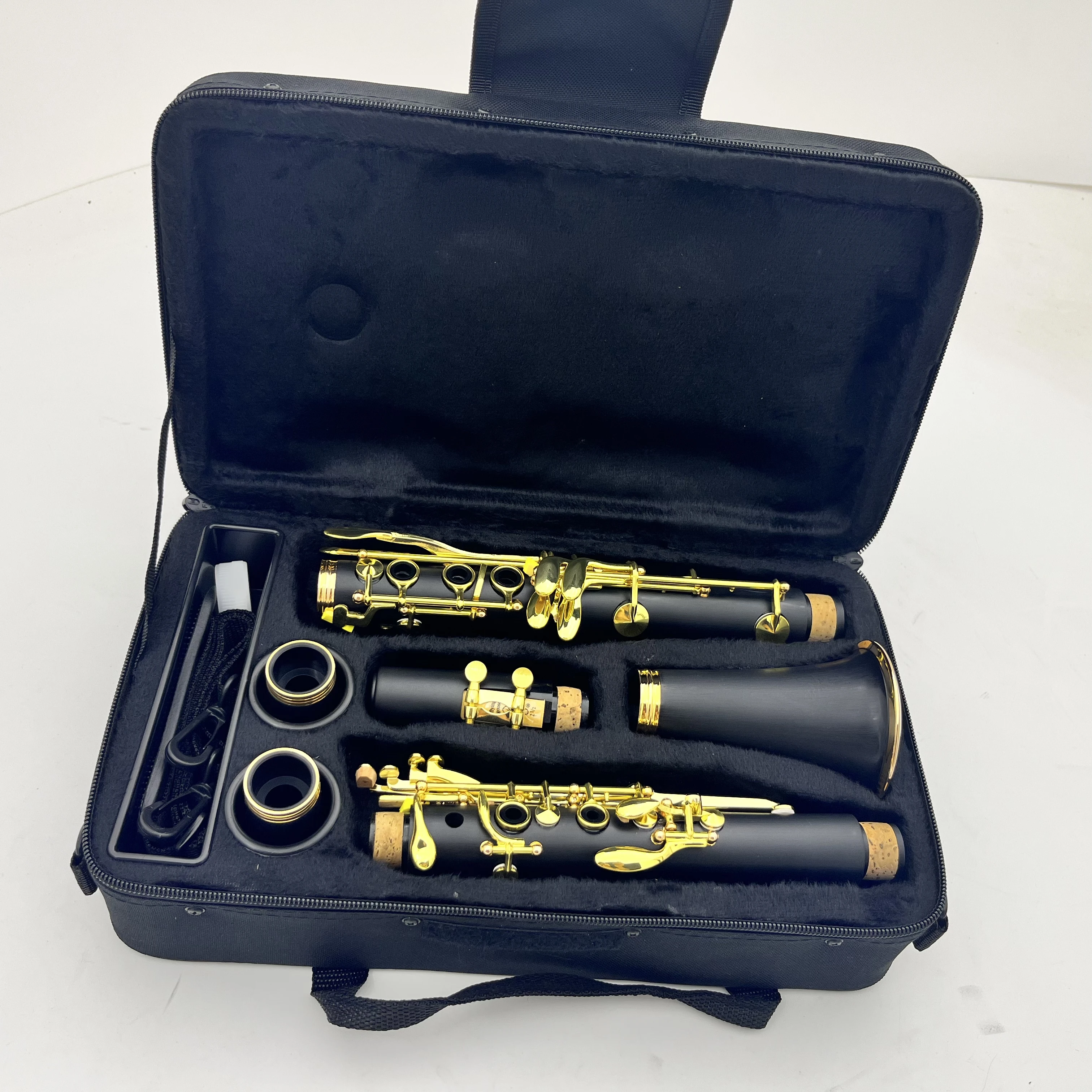 Real Picture Clarinet Bb Tune Bakelite Wood 17 Keys Professional Musical Instrument With Case