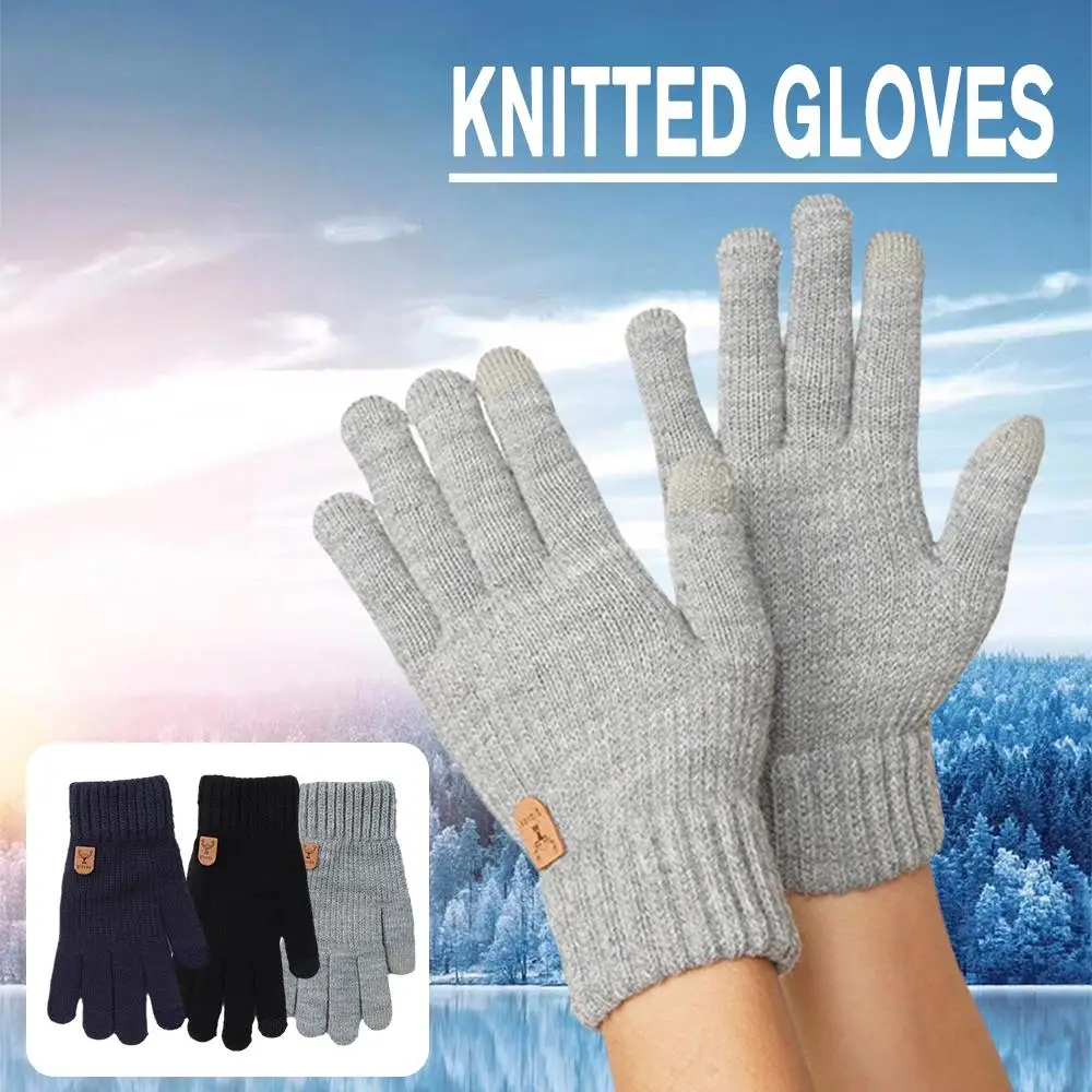 1 Pair Gloves Riding Cold-proof Warmth Velvet Thick Warm Thickened Men Kids Gloves Gloves Cycling Mittens Women Winter Autu Q6J6