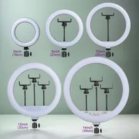 6-14" Ring Light 10 Dimming Levels 22 Modes Professinonal Fill Light 3CCT/RGB with Tripod & Phone/IPad Holder For Live streaming - Image 4