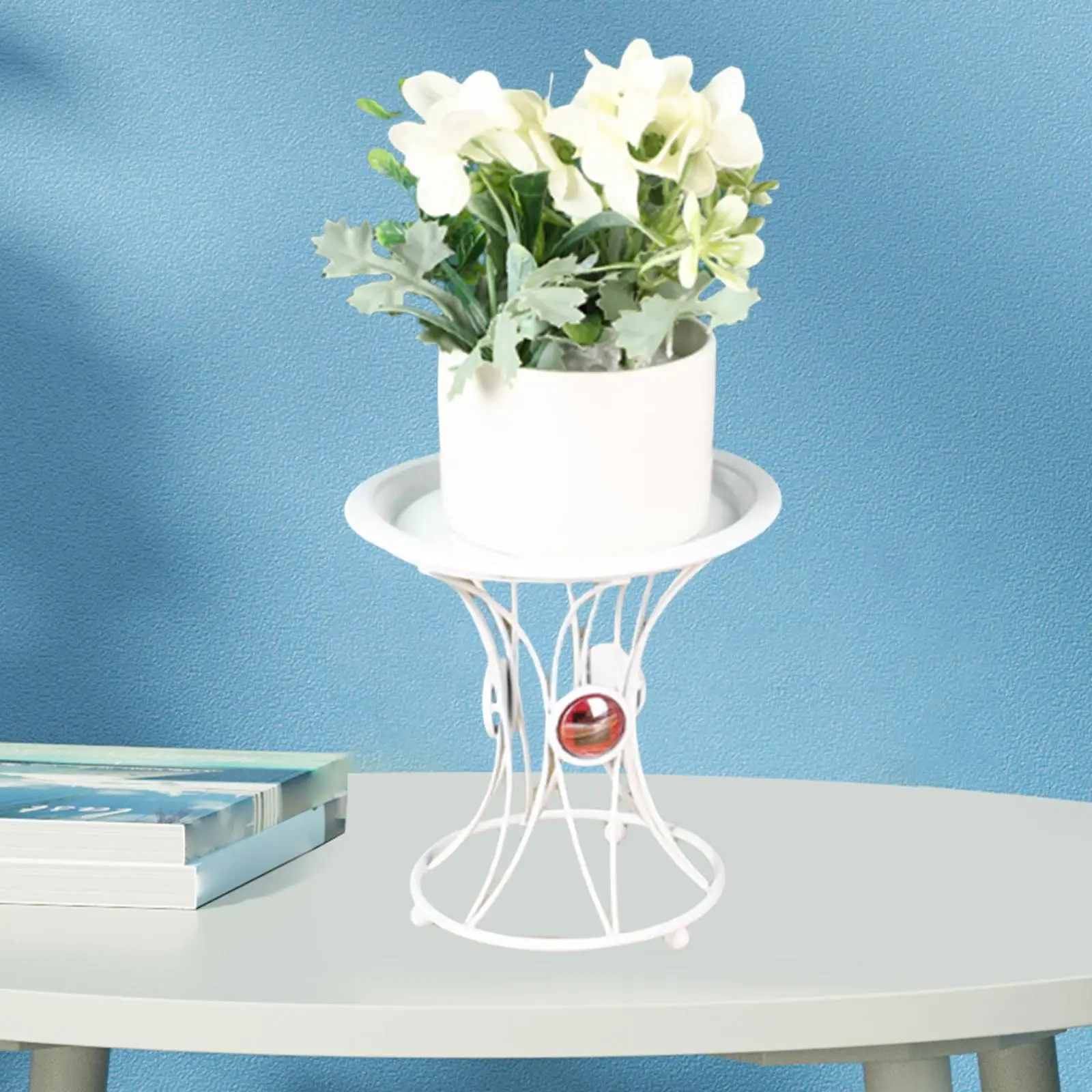 Iron Flower Pot Holder Potted Holder Rack, Multipurpose Elegant Stylish Shelf, Planter Storage Rack for Patio, Balcony
