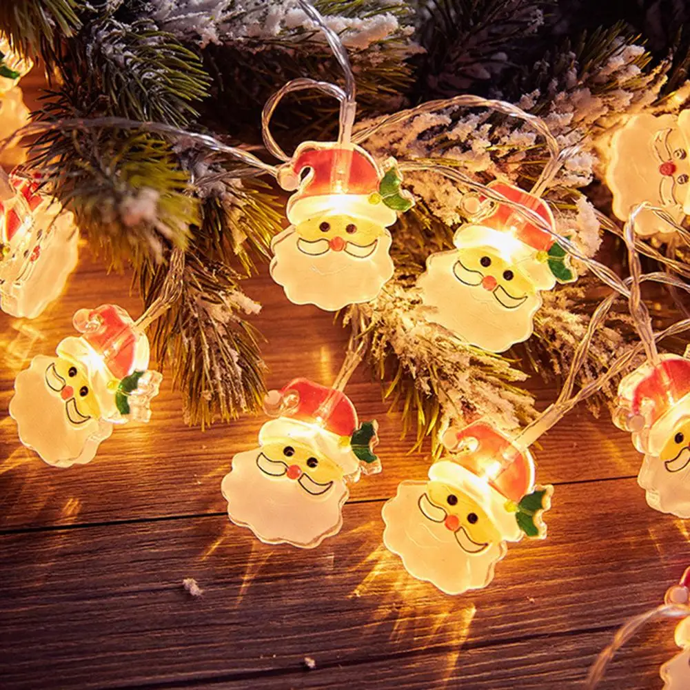 

Holiday Season Decorations Festive Led Christmas String Lights Santa Claus Decorations for Warm Cozy Holiday Party for Christmas