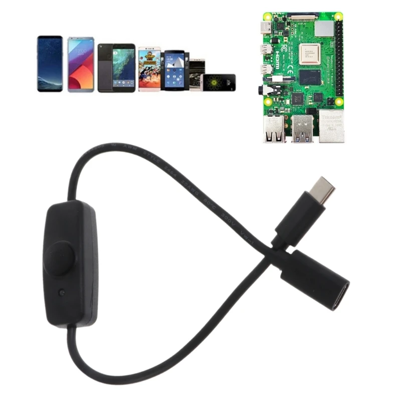 Portable USB C Extension Cable Power Switch Cable for 4B Power Supply Wire  4b High Current Switch Cable T21A - AliExpress