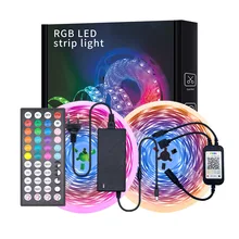 

5M LED Strip 5050 IP65 RGB Strip LED Light Flexible Ribbon Stripe DC 12V RGB Smart Bluetooth APP Controller
