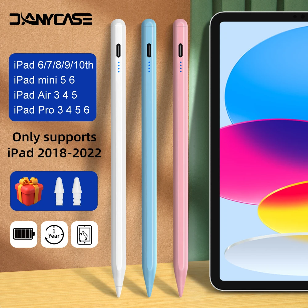 para a Apple Lápis com Inclinação de Rejeição de Palma Exibição de Potência para Ipad Caneta Lápis 2023 2023 20232023 2023 Pro ar Mini Caneta Stylus