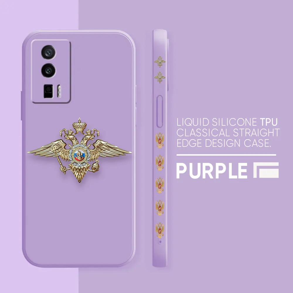 thumbnail image 1 of Funda para Redmi K60E K50 K40S K40 K30 K20 10C 9 8A 8 10 Pro 4G 5G Funda de silicona líquida Simple emblema de la Federación Rusa, 1 of 5