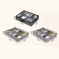 1Pc Closet Bed Shoe Storage Boxes Foldable Underbed Shoesorganizer Containers Under Bed Storage Bags Home Shoe Rack Organizer 2