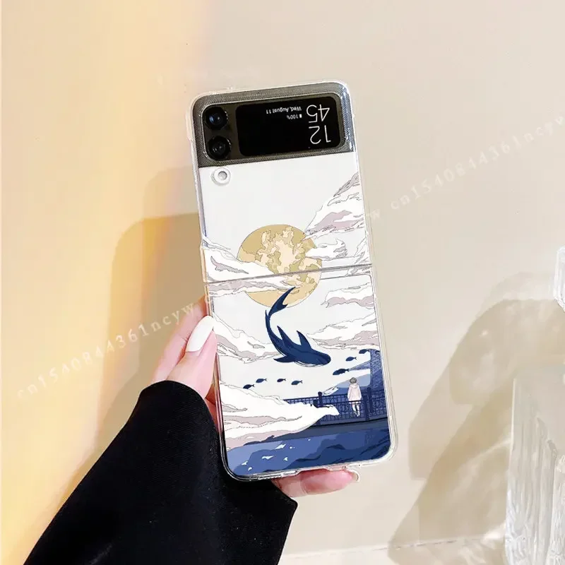 Retro Cartoon Landscape Oil Painting Phone Case - Clear Cover s