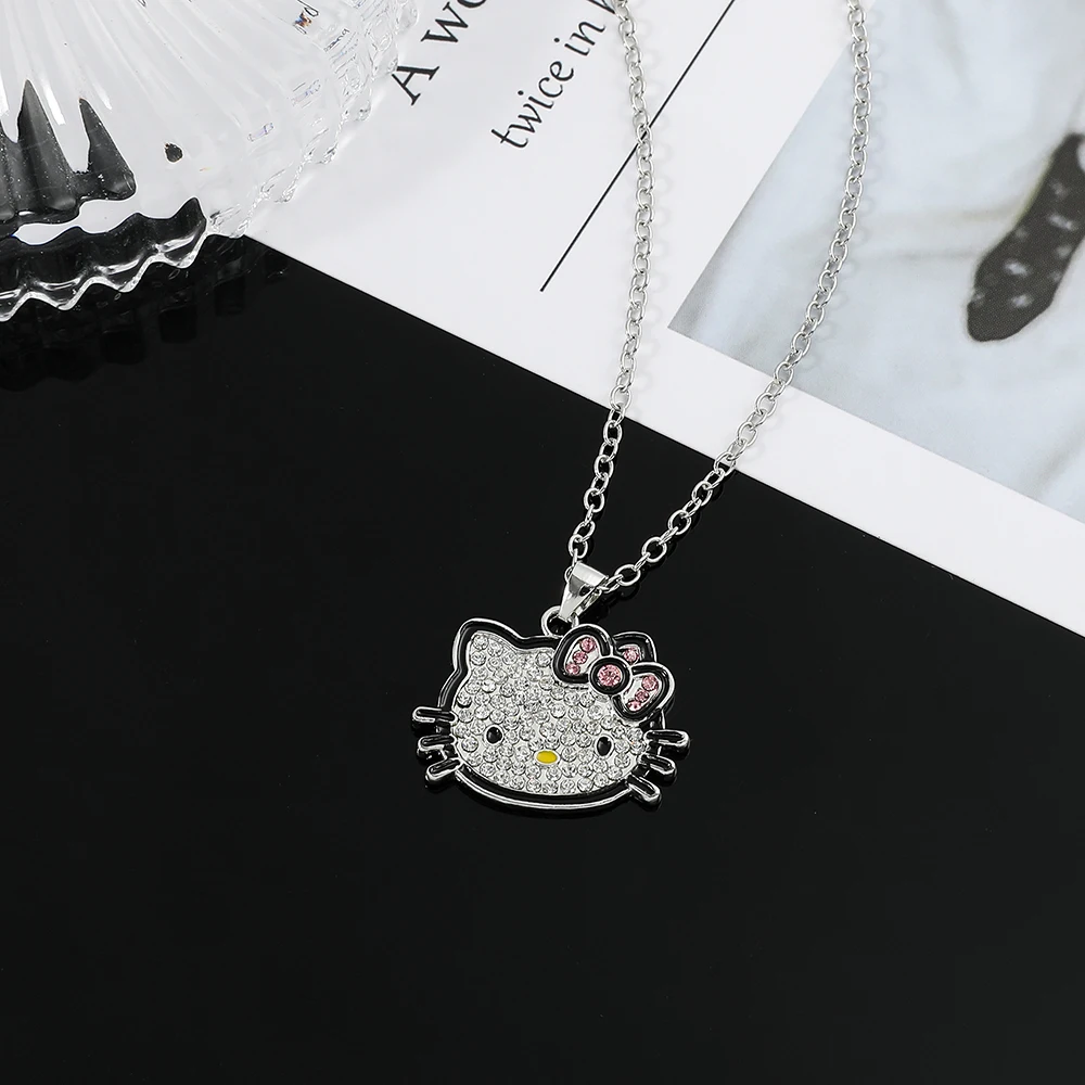 1pc Hello Kitty Hip Hop Necklace Anime Pendant Ins Fashion Hip Hop