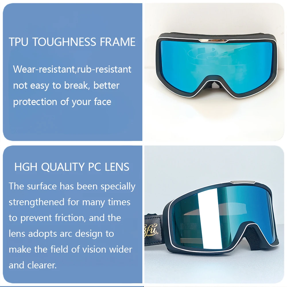 Scratch Resistant Motorbike Eyeglasses High Quality Lens Keep Clear View On Long Distance Outdoor Trip