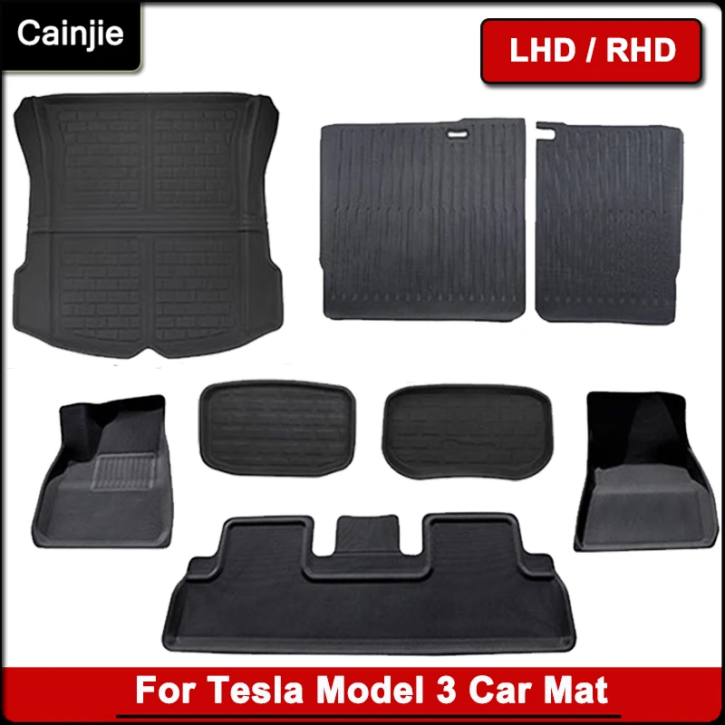 Tesla Model 3 Trunk Mat XPE Car All-weather Waterproof Floor Mats Tail Box Cargo Liner Pads For model3 Accessories