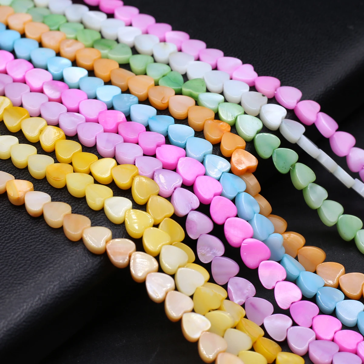 

Natural Freshwater Shells Beads Strand Heart Shape Colorful Spacer Beads For Jewelry Making DIY Bracelet Necklace Accessories
