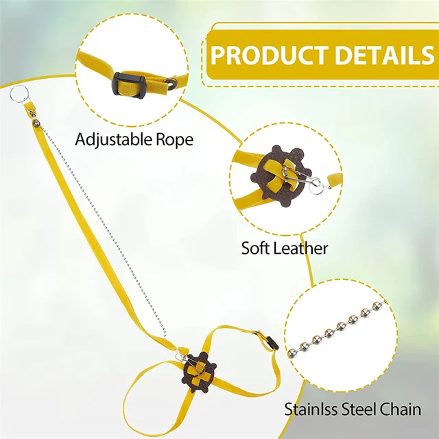 Turtle Lizard Pet Collar with Leash Bell 3