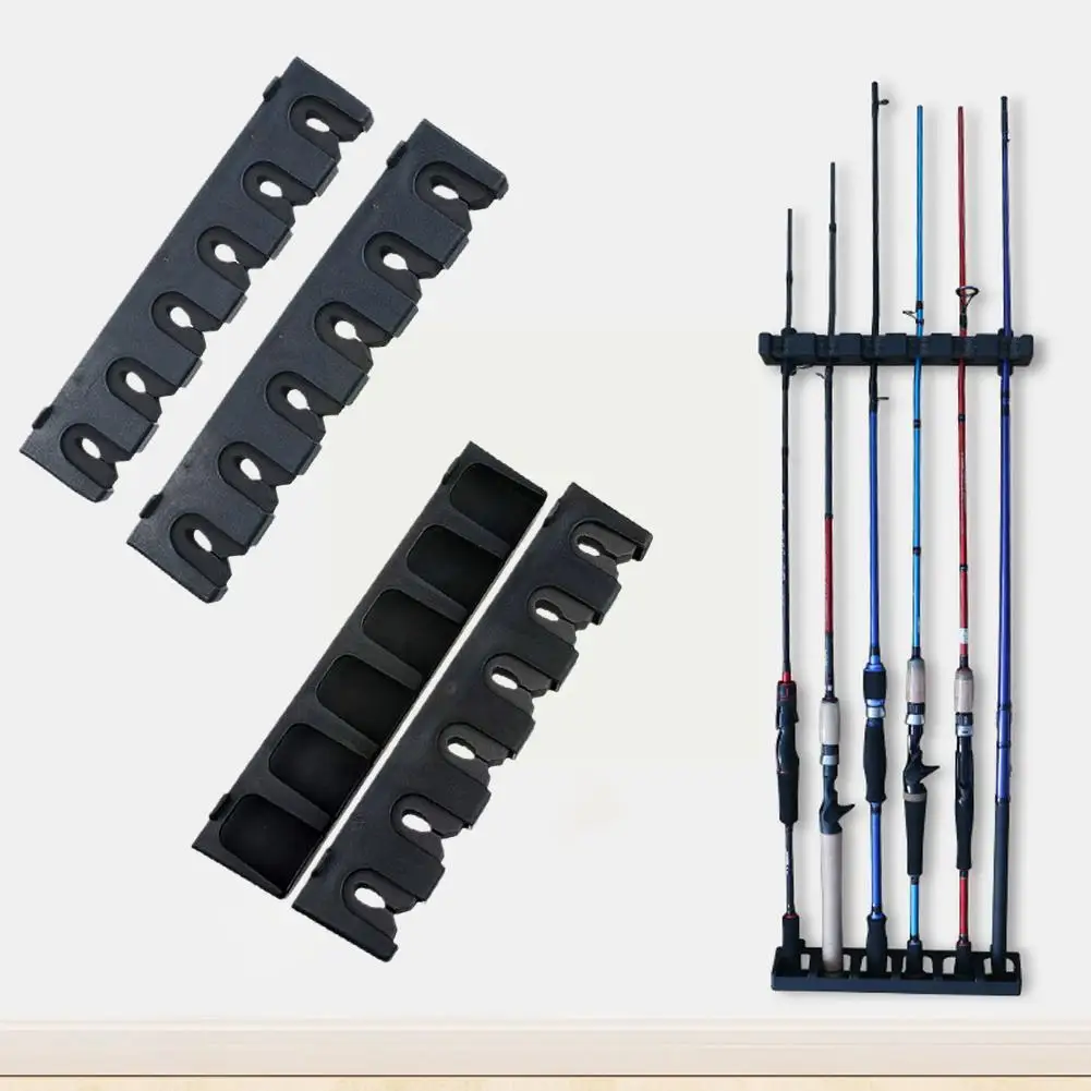 

6-Hole Fishing Rod Storage Rack Wall-Mounted Holder Storage Bracket For Thick Fishing Rods Hand Rods Nets Rod Holder Stand P6X0