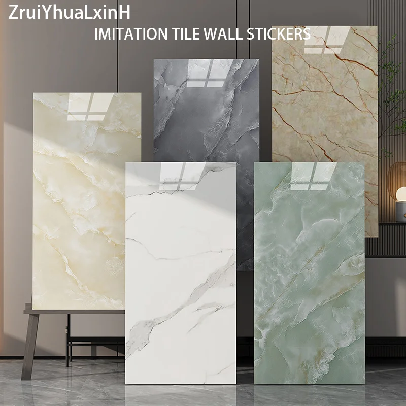

Anti Ceramic Tile Wall Stickers, Self-adhesive, Waterproof, Bathroom Marble Stickers, Refurbished Background Wall Wallpaper