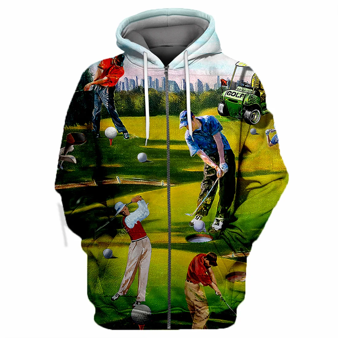 

Golf Movement 3D All Over Printed Full Body Men's Jacket Harajuku Hooded Unisex Casual Street Sweatshirt Hombre
