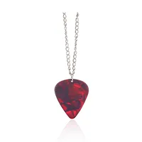 Collier de médiator de guitare, pendentif en forme de cœur et de rubis, chaîne de clavicule Eddie Munson, Punk étrange, choses d'horreur, ras du cou, bijoux Cospaly, cadeaux 3