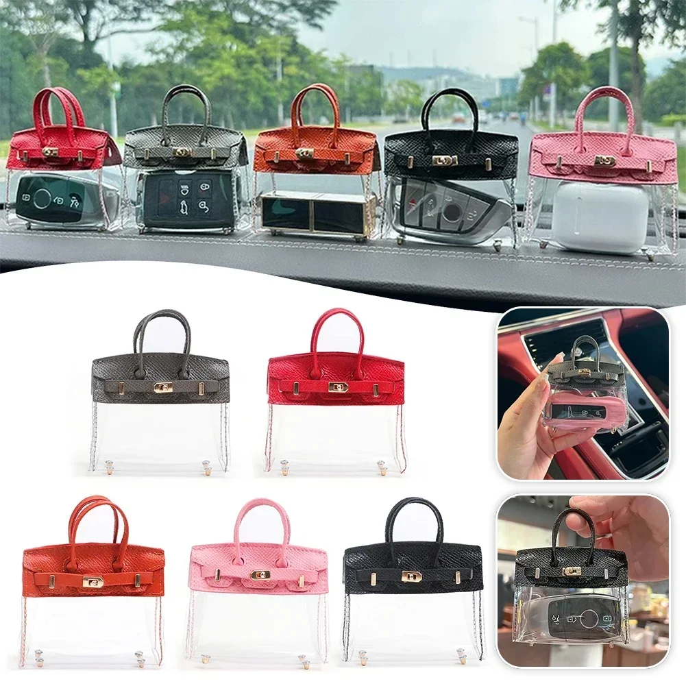 Mini Handbag For Car Keys Anti-lost Car Key Fob Holder Pouch Case With Handle Perfect Gift key case cover key case