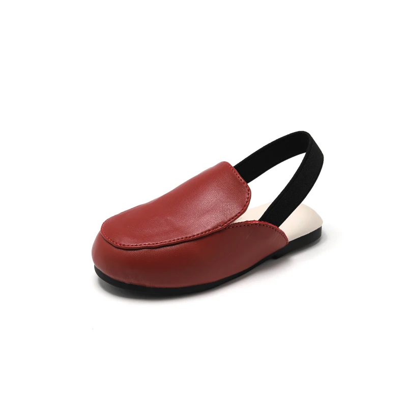 Autumn Kids Shoes Children Outdoor Slides Baby Girls Leather Slippers Toddler Boys Red Brand Flats Princess Dress Slides New 6