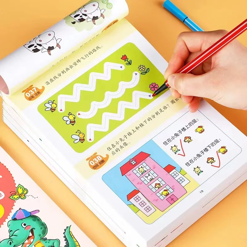 2-6years old childern study puzzle book addition and subtraction exercise thinking training early education puzzle picture book 3