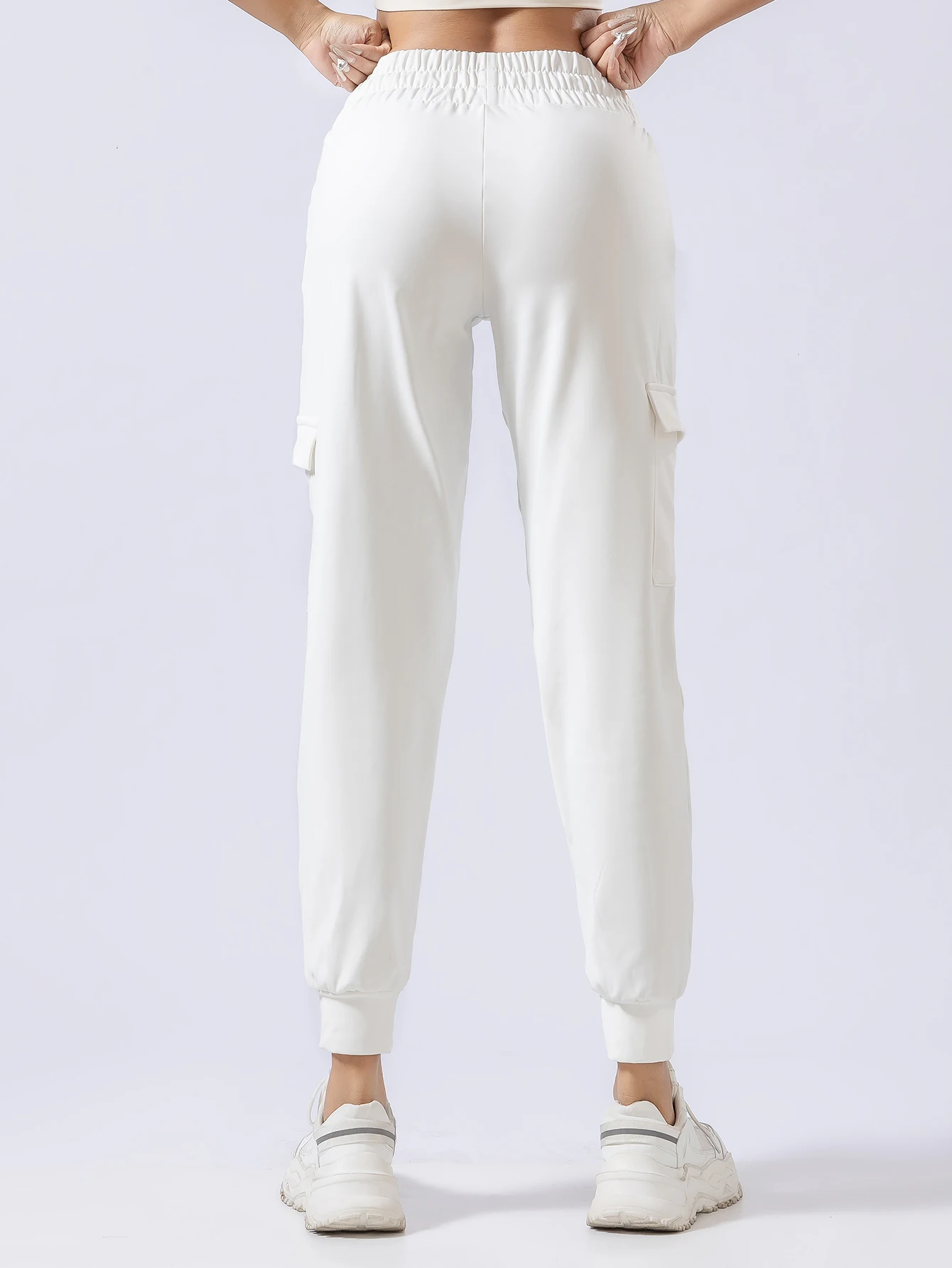 Sweatpants women plus fleece thickened winter 2024 new pants women's casual pants large size loose bunched feet sports pants 4