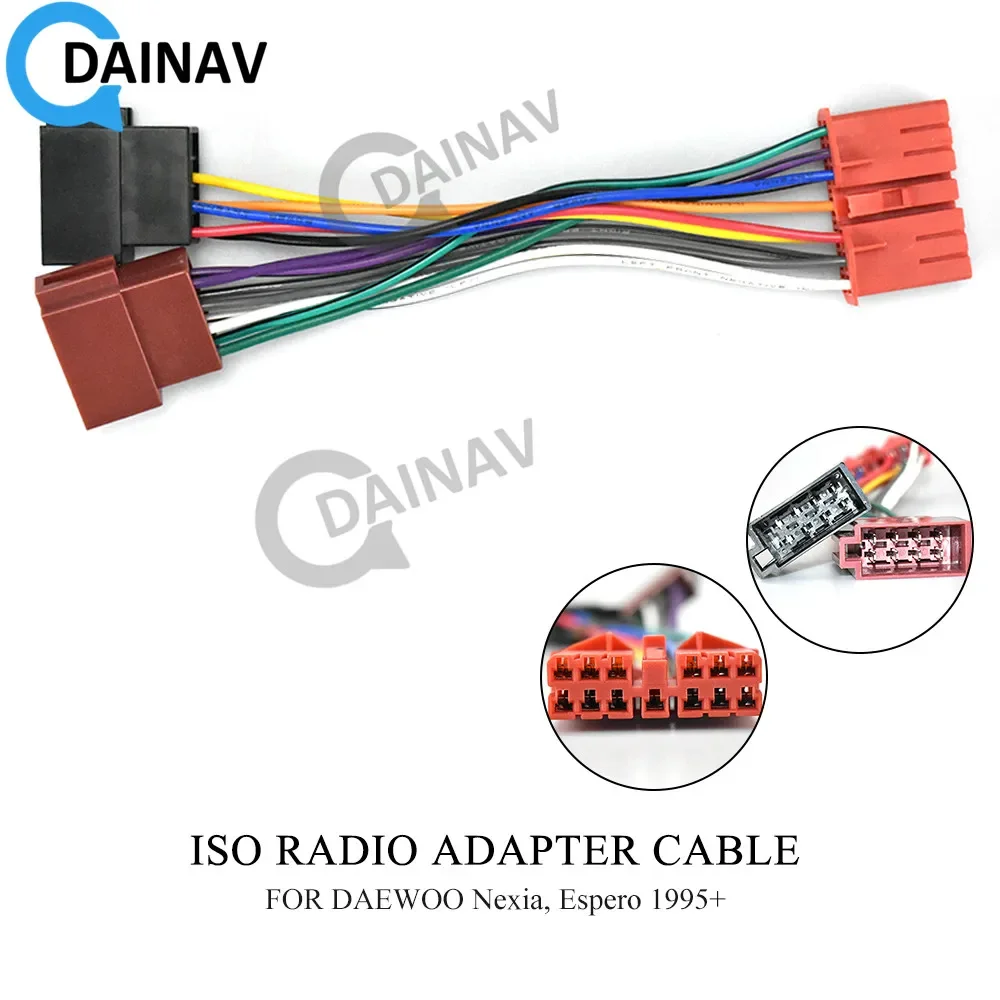 

12-137 ISO радиоадаптер для DAEWOO Nexia, ESO 1995 + соединитель жгута проводов свинцовый штекер кабеля