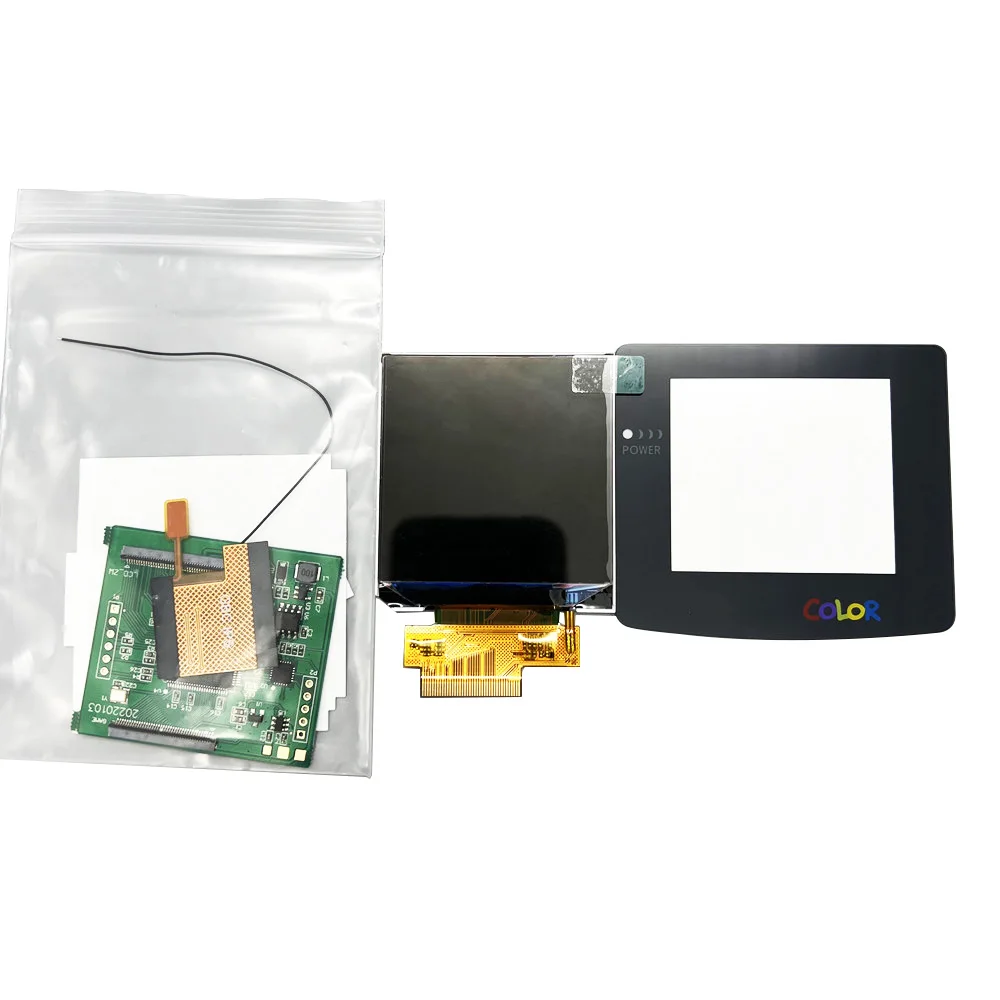 2.45 Inch Backlight Display IPS LCD Screen Kits lcd screen replacement with High Clear IPS Housing for GameBoy Color GBC with Shell Accessories Sets