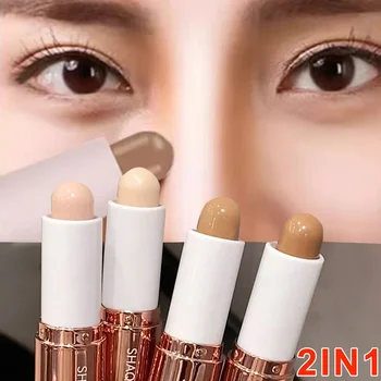 Waterproof Highlight Contouring Stick Double-Ended Face Brightening Nose Shadow Concealer Pen Lasting Bronzer Women Face Makeup
