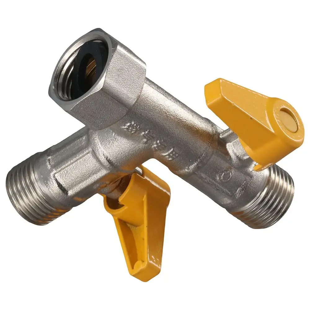 Bathroom Hardware Set Bathroom Hardware Accessories Plumbing Tool Brass Water Diverter 3 Way Shower Diverter Valve T Adapter Shower Head Shut-Off Valve Heavy Duty Water Flow
