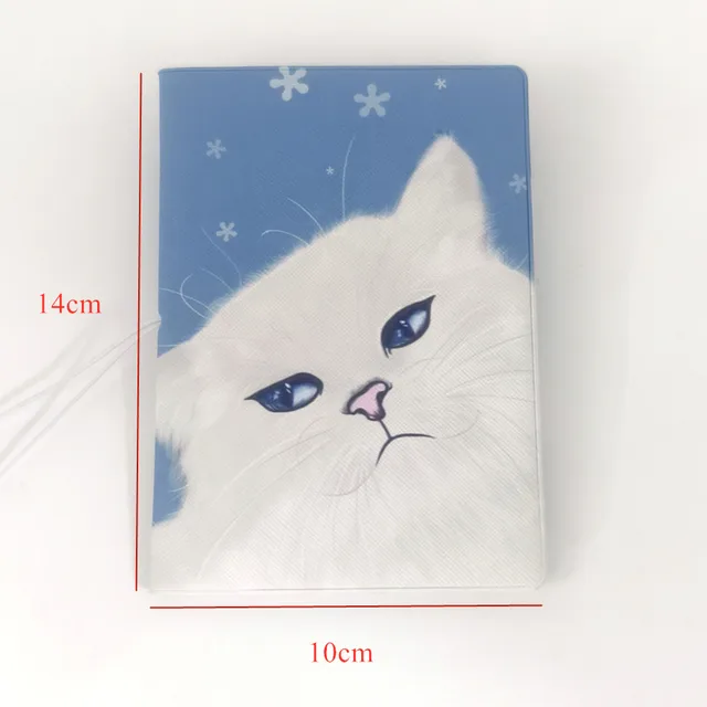 Cute Cat Multi Functional Passport Bag Printed Travel Passport Clip PU Document Protection Case Cover Travel Accessories 6