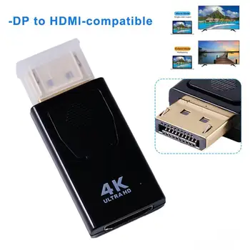 HDMI 호환 어댑터 DP 수-암 TV 케이블, PC TV 케이블 노트북용 비디오 어댑터, 4K 디스플레이 포트, 1080P