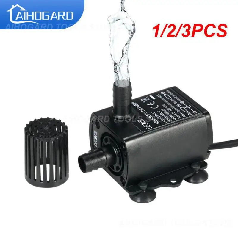 

1/2/3PCS Ultra-quiet Mini Submersible Water Pump Brushless DC Water Pump With Female Plug DC12V 10W Fountain Aquarium