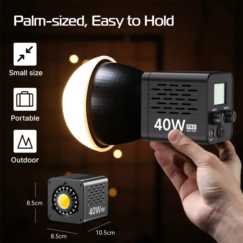 Ulanzi L023 40 ワットプロポータブル LED ビデオライト二色 COB