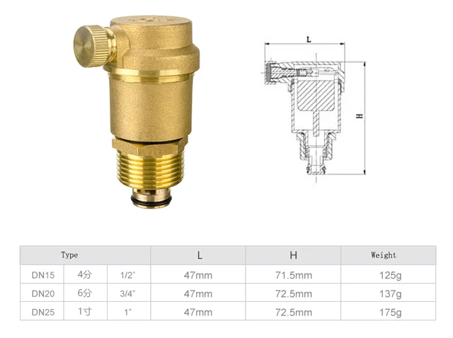 Valvola Di Sfiato Automatica 1/2" Per Scaldabagno Solare - Antiruggine - Foto 11