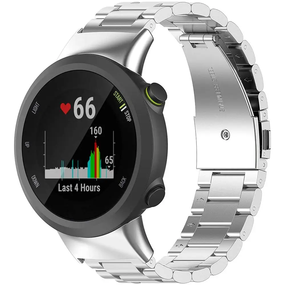Sleek Three Beads Quick Release Metal Watch Band