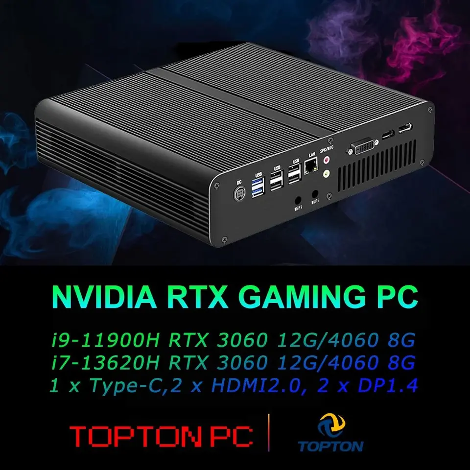 Topton V7 Gaming Mini PC Intel i7 13700H i9 11900H NVIDIA RTX 4060