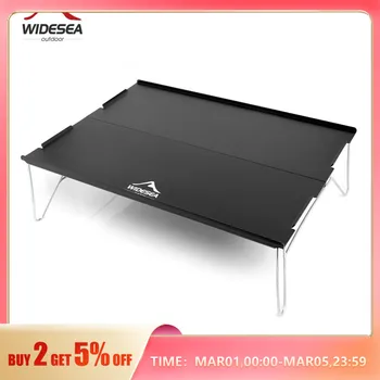 Widesea 캠핑 접이식 테이블, 야외 초경량 책상, 등산 낚시 피크닉 장비 용품, 관광