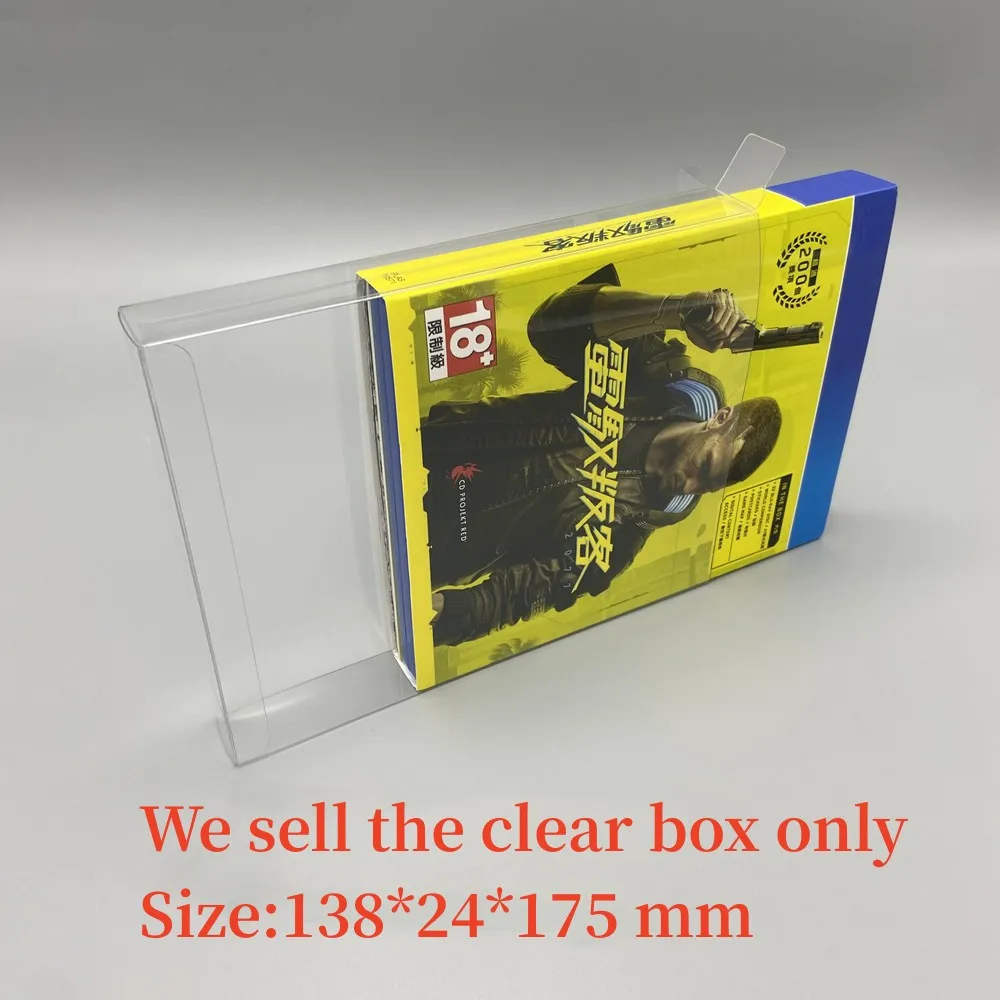 Protezione Trasparente Della Copertura Della Scatola Per Ps4 Per La Vetrina Della Conchiglia Del Gioco Dell'Edizione Cyberpunk 2077