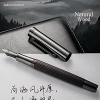 LT Hongdian 1866 wooden Fountain Pen Natural Handmade Pen EF/F Writing Ink Pen For Gift 1