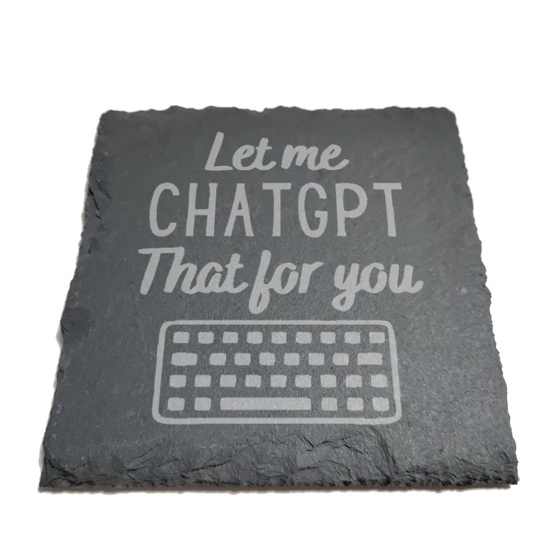 

Let me ChatGPT That for you Natural Rock Coasters Black Slate for Mug Water Cup Beer Wine Goblet J088