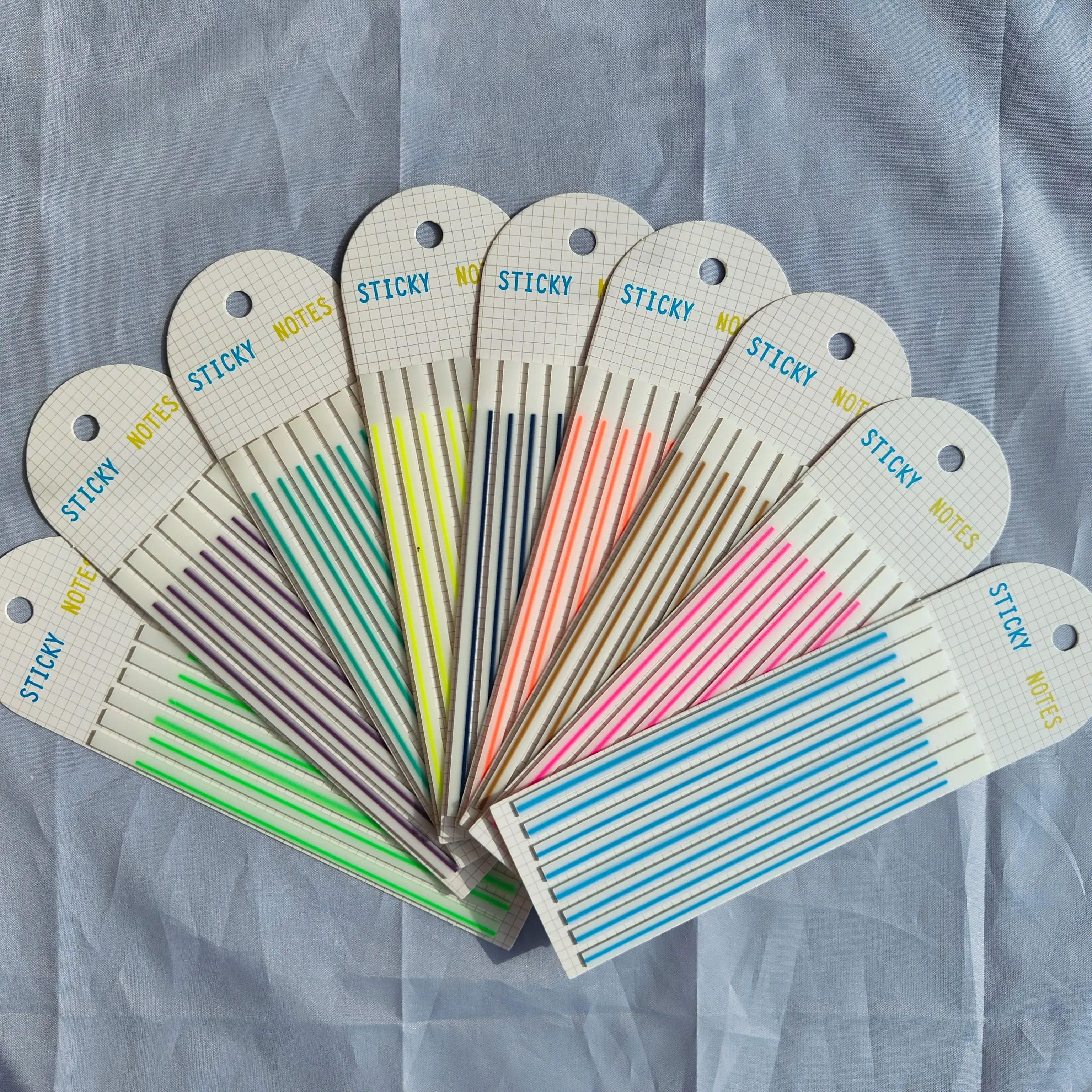 9 Packs Transparent Sticky Notes Self-Adhesive Reading Book Annotation Notepad Bookmarks  Kawaii School Supplies 2
