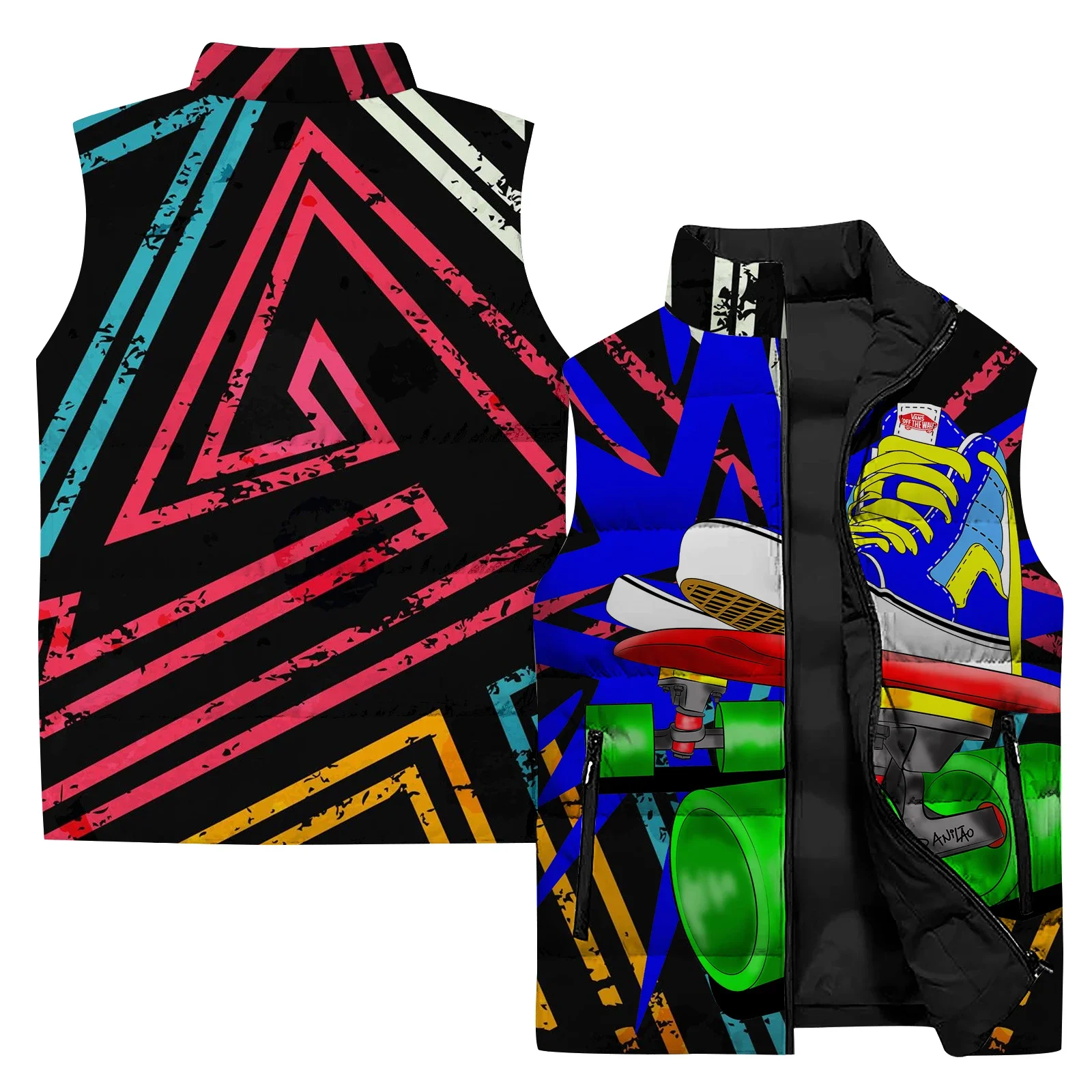 thumbnail image 1 of Chaleco frío cómodo y cálido para hombre, moderno y versátil, elegante chaleco estampado, ropa deportiva de ocio para hombre, chalecos para hombre, geniales, 1 of 5