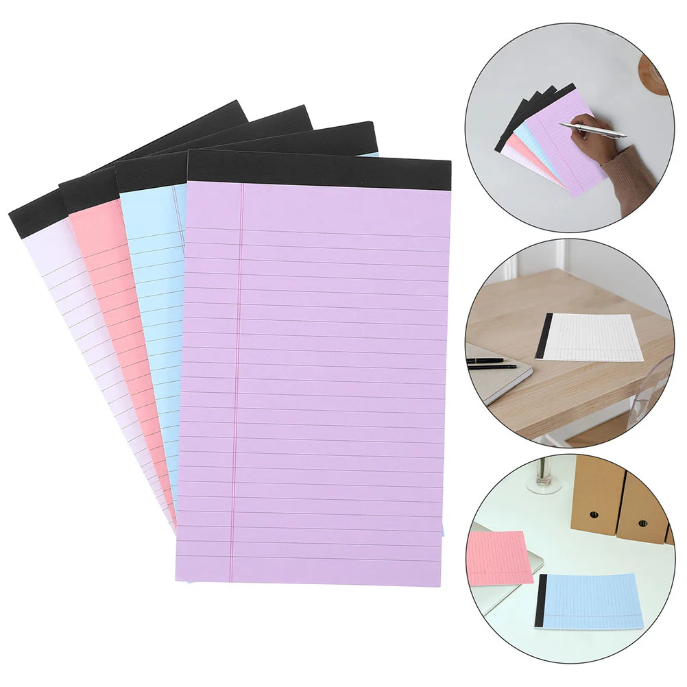

8 Books Legal Notepad Lined Pads Take Paper Horizontal Grid Small Wide Ruled Notebook for Work