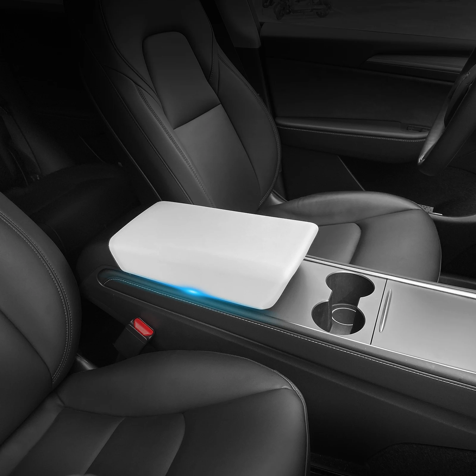 Car Armrest Box Protective Suede Cover For Tesla Model 3 Model Y Central Control Armrest Model3 Modely Interior Accessories