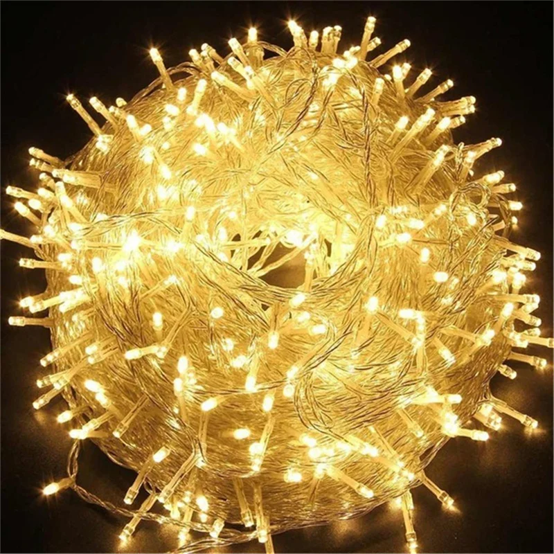 

Holiday Led Christmas Lights Outdoor 220V 100M 50M 30M 20M 10M 5M Led String Lights Decoration For Party Holiday Wedding Garland