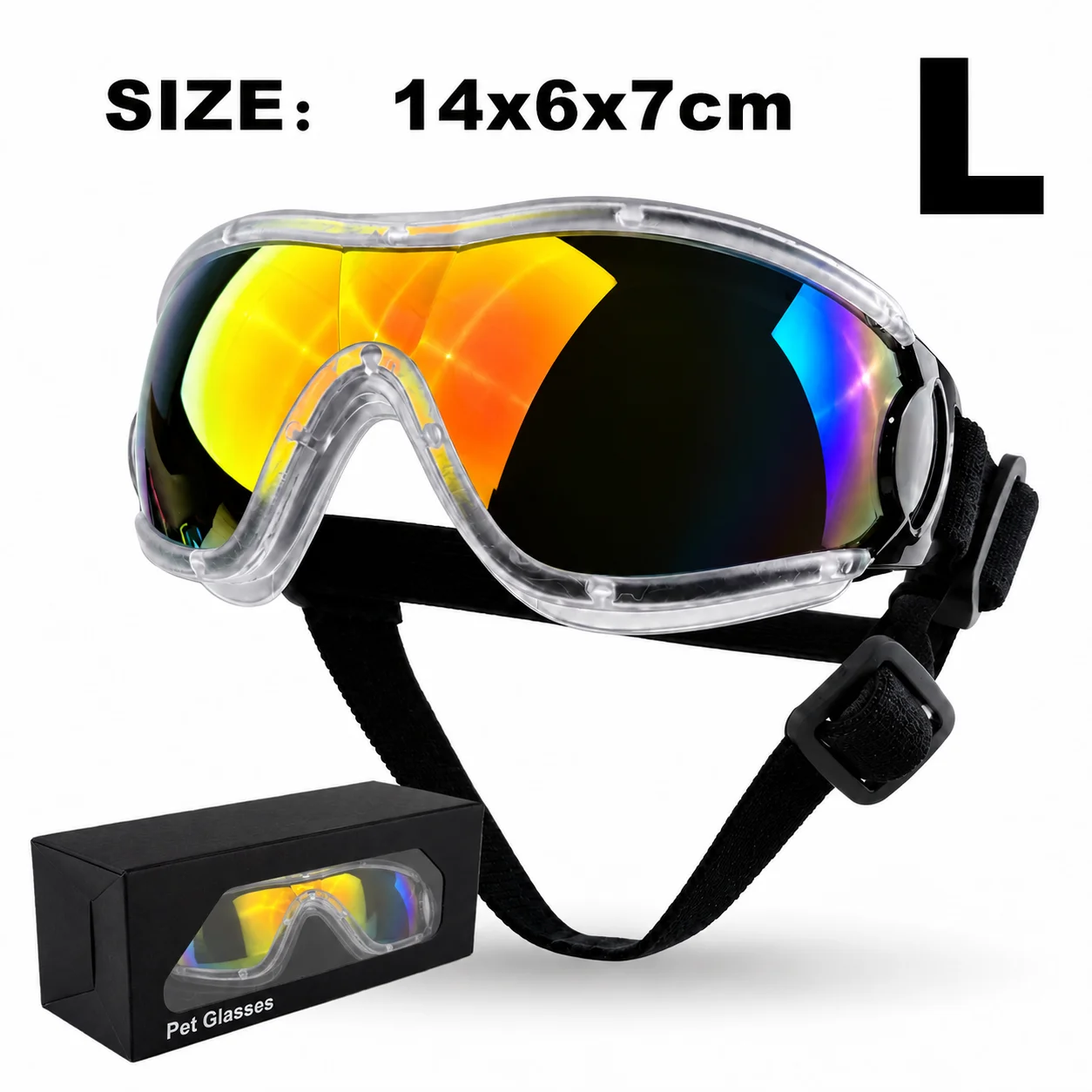UV Protective Dog Goggles with Dual Strap & Individual Packaging - Ideal Outdoor Travel Photo Props